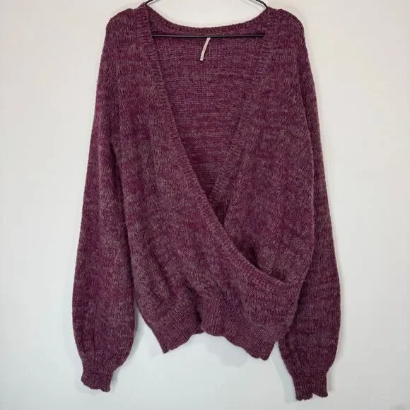 Free People Karina Wrap Knit Sweater M